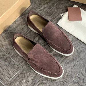 Mocassini Estivi da Uomo con Punta Aperta, <span class=keywords><strong>Scarpe</strong></span> Casual Piatte Slip-on da Guida, Taglie Grandi, Nero Bianco Kaki, in Pelle Sintetica con Suola in <span class=keywords><strong>Gomma</strong></span> - Product Image 3