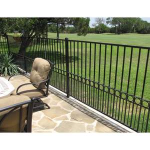 Clôture de piscine en fer forgé tout temps - Barrière résistante à la corrosion pour piscine extérieure - Product Image 2