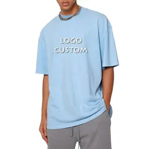 Хлопковая Винтажная футболка в европейском американском стиле, 270 г, модные повседневные свободные спортивные мужские футболки