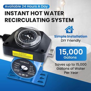 TheMiLiO Instant Hot Water Recirculation Pump Kit 15PBG-6 With <b>Timer</b> For Household Use - Product Image 4