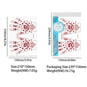 Tatuaggi Temporanei Personalizzati per Bambini, Motivi Natalizi e Festivi, Sicuri e Impermeabili, Stile Henna, Decorazioni per il Corpo - Product Image 4