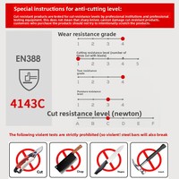 Gants anti-coupure personnalisables de 5e niveau HPPE, anti-morsure, anti-perforation, pour abattage, EN388, avec revêtement PU givré, pour la manipulation du poisson