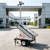 Remolque de Seguridad CCTV Solar Portátil para Monitoreo de Ingeniería Minera 24/7
