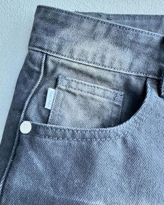 Jeans Vintage da Uomo di Alta Qualità, Denim Pesante, Doppie Tasche, Design Personalizzato con Bottoni, Patch Ricamata, Lavaggio Vintage - Product Image 4