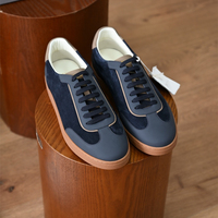 Sneakers décontractées rétro pour hommes, style luxueux, matériaux mixtes, semelle plate, toutes saisons