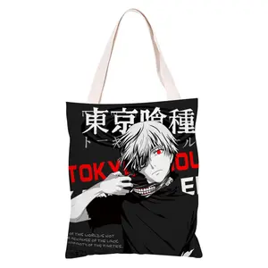 Sac à bandoulière simple pour étudiants, 22 dessins, impression 3D, Anime Tokyo, Ghoul, fermeture éclair, modèle 2020, 33x59cm