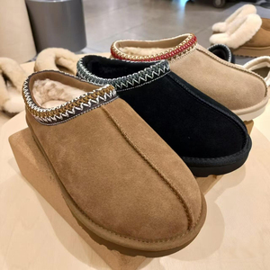 <span class=keywords><strong>Pantofole</strong></span> da Donna di Design con <span class=keywords><strong>Pelliccia</strong></span>, Stivali da Neve Invernali, Caldi e Morbidi, Classici Tasman in Camoscio con Logo Originale - Product Image 1