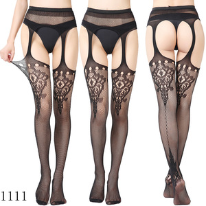 Zs243 Nouvelle conception Jarretière Lingerie Collants Sexy Femmes Noir Maille résille Bas de contention Lingerie <span class=keywords><strong>pour</strong></span> filles - Product Image 3