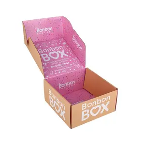 Caja de cartón corrugado plegable, impresión personalizada, embalaje, envío corrugado
