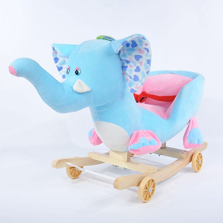 Fauteuil à bascule bébé éléphant bleu-animal