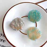 Pince à cheveux artisanale en acétate, taille moyenne 4 cm, style coréen, pour l'arrière de la tête