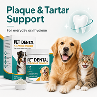 Poudre de Soin Bucco-Dentaire en Gros pour Animaux, Désodorisant Canin à Base d'Algues Marines avec Bacillus Coagulans, Éliminateur de Plaque pour Chats et Chiens
