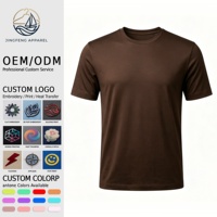 T-shirt pour homme en bambou 350 GSM, coupe ample, style grunge, logo personnalisé, mode durable, vente en gros