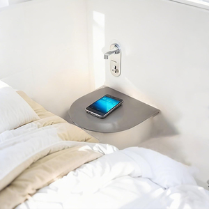 Tavolino da Caffè Moderno Pieghevole per Camera da Letto, Tavolino Laterale <span class=keywords><strong>in</strong></span> Acciaio da Parete per Soggiorno - Product Image 2