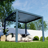 Pergola de balcon extérieure coulissante en aluminium pur thermolaqué, personnalisée, durable, imperméable, avec stores 8x8 pour animaux de compagnie