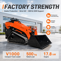 Mini-chargeuse compacte LOGWAY avec système de pompe hydraulique italien pour utilisation en vignoble et en verger, livraison gratuite