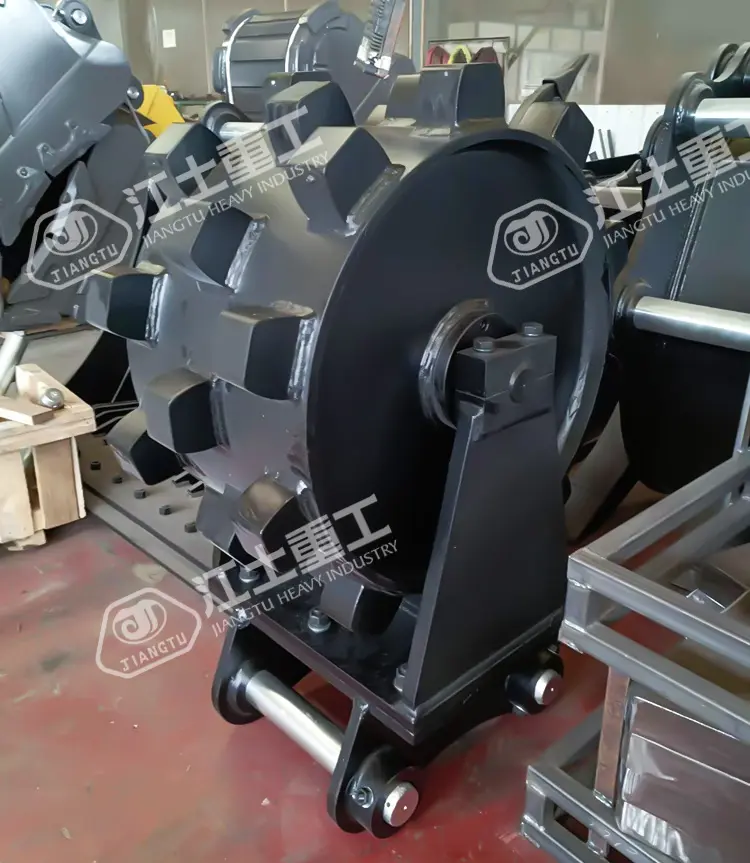 OEM Factory Price Mechanical Compaction Attachment Excavator Compaction Wheel