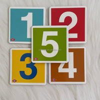 Sous-verre carré en MDF et liège, style campagnard, impression par sublimation couleur, écologique, logo personnalisé, pour tasse à thé, 95x95mm, 4mm, Giftway