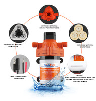 Kit de pompe de lavage haute pression SEA FLO 12V 5GPM pour caravane, camping-car, 70 PSI, lave-auto