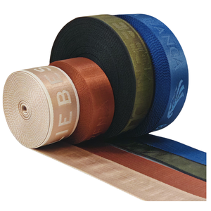 Logo tên thương hiệu Jacquard overlock Nylon Polyester vải cho Túi dây đeo nhà dệt - Product Image 3