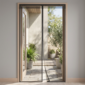 Mosquitera de Poliéster para Puerta, Malla Magnética de Alta Densidad, Anti Moscas e Insectos, Cierre Automático con Tiras Magnéticas - Product Image 2
