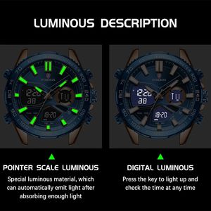 Venta caliente LIGE 0049 Cronógrafo Reloj digital Tendencias de moda masculina Reloj de lujo luminoso simple para hombres Reloj de pulsera impermeable para hombres - Product Image 6