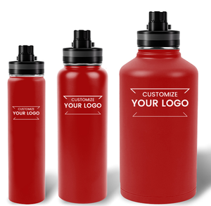 Bouteilles d'eau en acier inoxydable avec impression sérigraphique 3D, couleurs, logos et tailles personnalisables. - Product Image 2