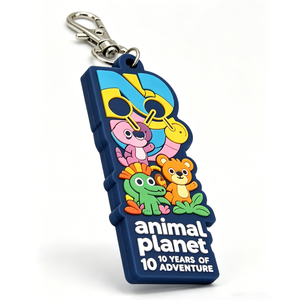 Llavero de Goma con Relieve 3D Personalizado, Souvenir del 10.º Aniversario de Animal Planet, Llavero de Dibujos Animados Personalizado, Suave y Ligero - Product Image 3