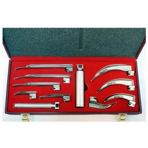 Kit de laryngoscope à fibre optique EMT, lames Mac Miller, manche réutilisable, instruments chirurgicaux de haute qualité résistants aux hautes températures - Product Image 1