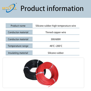 UL3135 Tinned <strong>Copper</strong> Silicone Rubber 10 12 16AWG High Temperature Silicone <strong>Wire</strong> Household Appliance Lighting Motor Lead <strong>Wire</strong> - Product Image 2