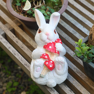 Figuras de Conejos Adorables de Resina, Adorno de Animales Impermeable para Jardín, Patio, Césped, Decoración Interior y Exterior - Product Image 4