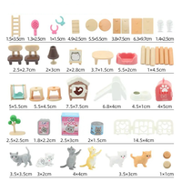 Ensemble de jouets éducatifs pour enfants en plastique ABS écologique personnalisé, figurines de chats/chiens/hamsters/lapins, pour les enfants de 5 à 14 ans et plus, jeu d'imitation coloré