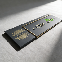 Plaque de porte en acrylique personnalisée YIYAO pour bureau, numéro de porte en métal, panneau d'hôtel