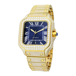 Montre NUOYA Iced Out VVS Moissanite pour Homme, Cadran à Chiffres Romains, Testeur de Diamant Inclus, Bijou de Luxe Hip Hop, Cadeau pour Homme - Product Image 5