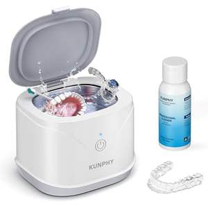 <span class=keywords><strong>Mini</strong></span> pulitore ultrasonico elettrico intelligente della protesi della famiglia del portatile piccolo pulitore ultrasonico della famiglia per le protezioni della bocca - Product Image 1