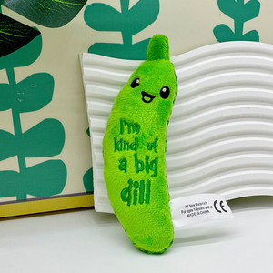 Crunchy Pickle Kicker Dental <b>Cat</b> <b>Toy</b> Eco-Friendly Cucumber Shaped Plush Material Pet Chewing <b>Toy</b> <b>Interactive</b> Indoor Use - Product Image 5