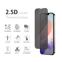 Protections d'écran en verre trempé anti-espion 2.5D 9H avec colle intégrale pour iPhone 12 13 14 15 16 17 18 Pro Max Plus