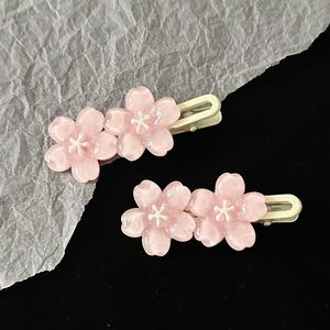 Romantique rose fleur de cerisier épingle à cheveux haut de gamme doux haut de gamme fille Clip bijoux en gros frange côté cheveux accessoires - Product Image 3