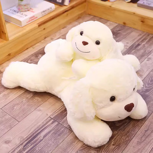 Peluche Super Morbido a Forma di Cagnolino Bianco, Stile Curativo con Faccina Sorridente, Regalo di Compleanno per Fidanzata o Amica - Product Image 3