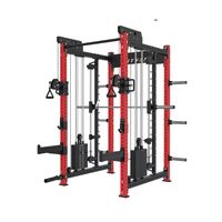 Rack d'entraînement multifonction Smith en gros, machine de crossover à câbles intégrée, équipement de fitness robuste pour salle de sport