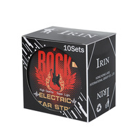 IRIN E680 Stainless Steel Electric Guitar Strings in Silver Set 6 Strings Individually Packaged Cardboard Box Made China Guangxi