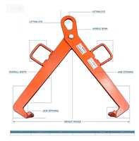 Pince de levage pour fûts en acier type YQA, pince de levage robuste pour fûts d'huile, grue de levage de fûts de 1 tonne pour la manutention en usine