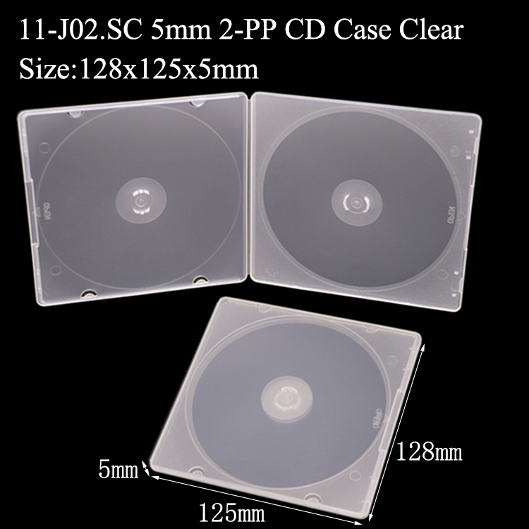 J02:5mm 2-PP Boîtier CD Transparent