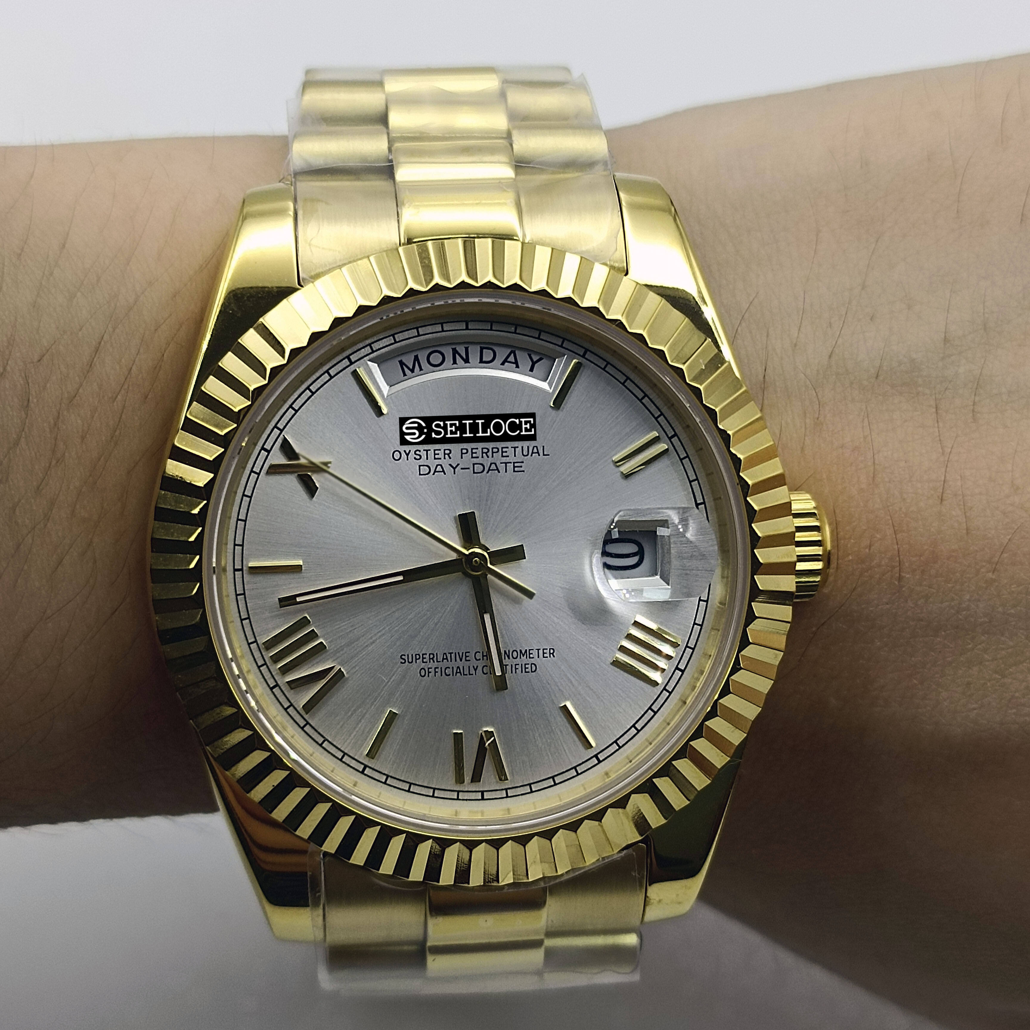 Gold Case+White Dial