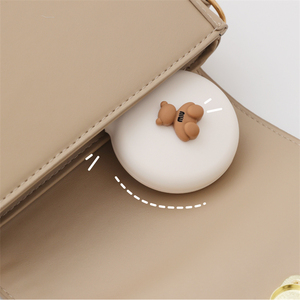 Dễ Thương Phim Hoạt Hình Xách Tay Gấp Vòng Gương Lược Du Lịch Túi Lược Đệm Không Khí Massage Bàn Chải Tóc Với Gương - Product Image 2