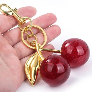 キラキラチェリー樹脂ハンギングオーナメントペンダントホームデコレーションデスク棚 & ルームアクセント - Product Image 1
