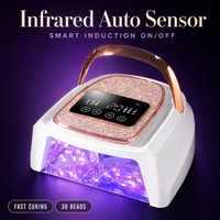 Lampe à ongles UV LED sans fil haute puissance en gros, rechargeable, batterie portable, sécheuse en métal compatible