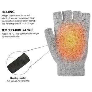Guantes calefactables eléctricos <span class=keywords><strong>calentadores</strong></span> de manos mitones calentador recargable USB reutilizable invierno cálido calefacción portátil para deportes guantes de esquí - Product Image 2