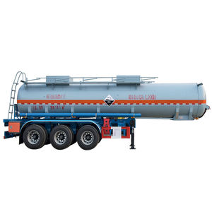 รถกึ่งพ่วงกึ่งแขวน18.3ตันทำจากเหล็กที่บรรจุด้วยกรดคลอโรซัลฟูริค - Product Image 3