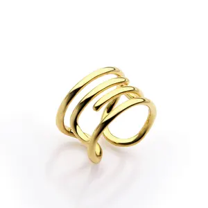 Paperclip Ring Knunkle Midi Rings for Women Gold Color Ring Jewelry Bagues Anillos Mujer Aneis Feminino.